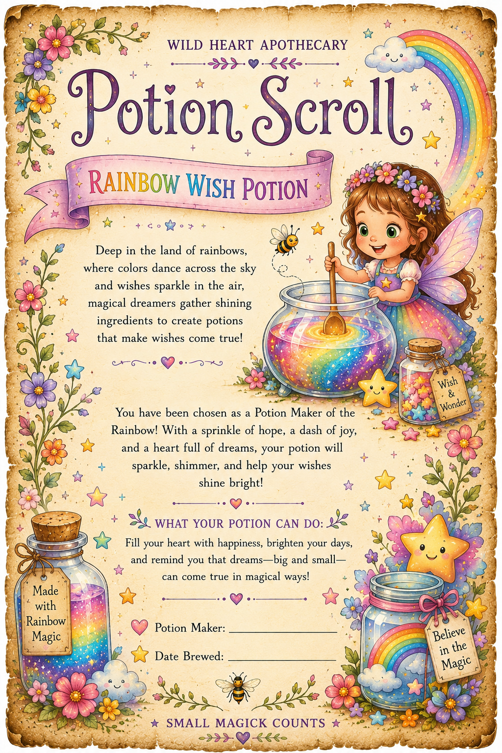 Wild Heart Potion Kit - Children's Potion Sensory Set