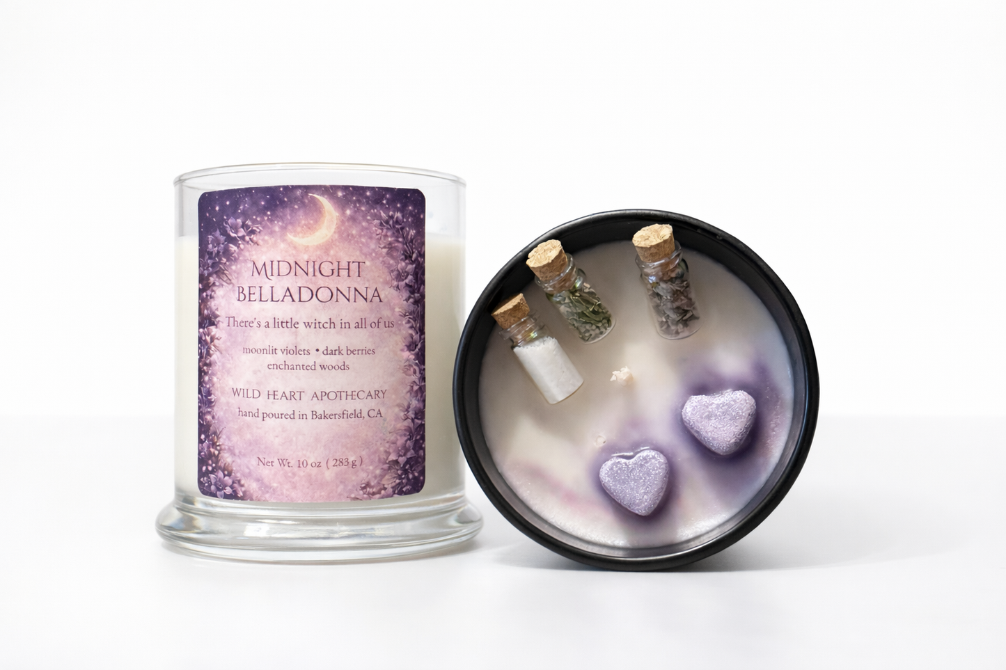 Midnight Belladonna Candles, inspired by "Practical Magic"