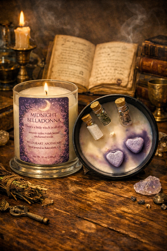 Midnight Belladonna Candles, inspired by "Practical Magic"
