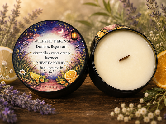 Twilight Defense -Mosquito Repellant Soy Coconut candle