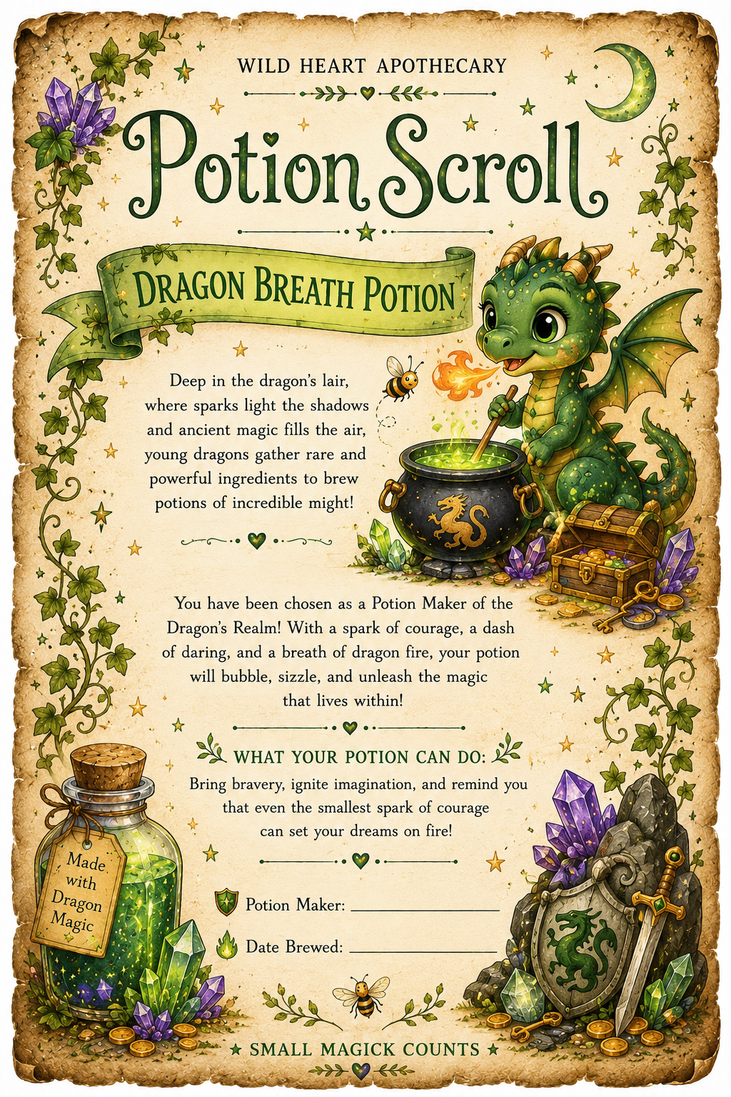 Wild Heart Potion Kit - Children's Potion Sensory Set