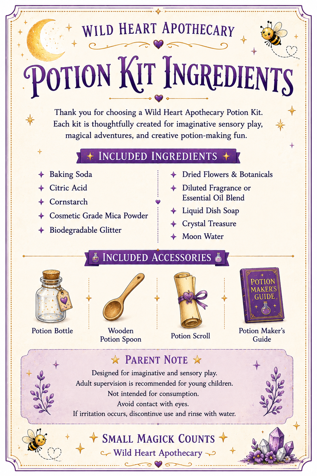 Wild Heart Potion Kit - Children's Potion Sensory Set